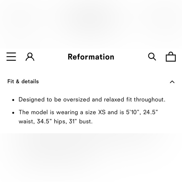 NWT Reformation Collie Oversized Cotton Crew in Size Medium - Picture 6 of 8